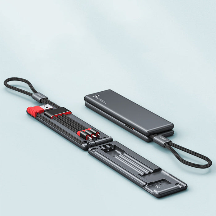 3-in-1 Portable Fast Charging Cable – Multi-Device USB Charger for iPhone, Type-C & Micro USB