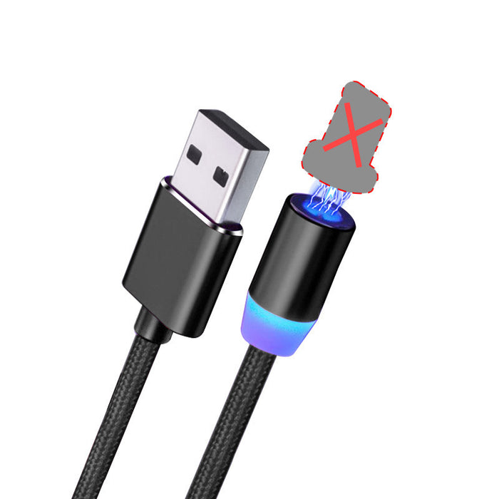 3-in-1 Magnetic Fast Charging Cable – USB to Type-C, Micro USB, Lightning – Flash Charging for Phone & Car Use