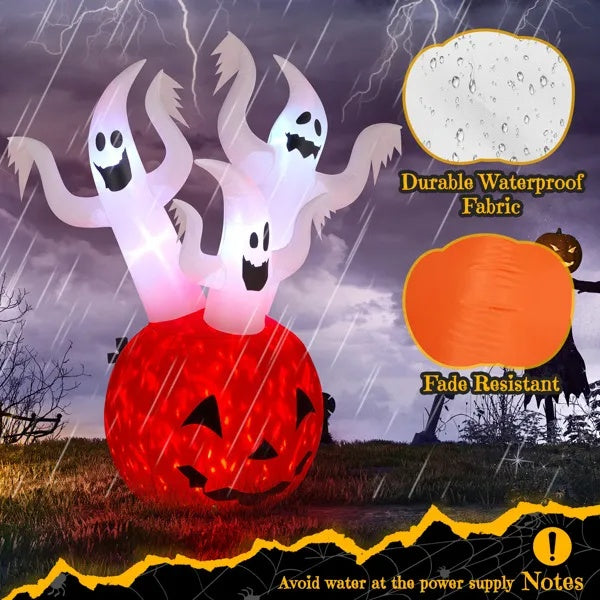 5.9ft Pumpkin Ghost Halloween Inflatable