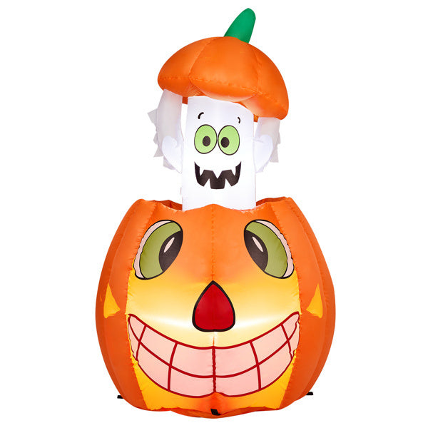 2.8ft Animated Pumpkin Ghost Inflatable