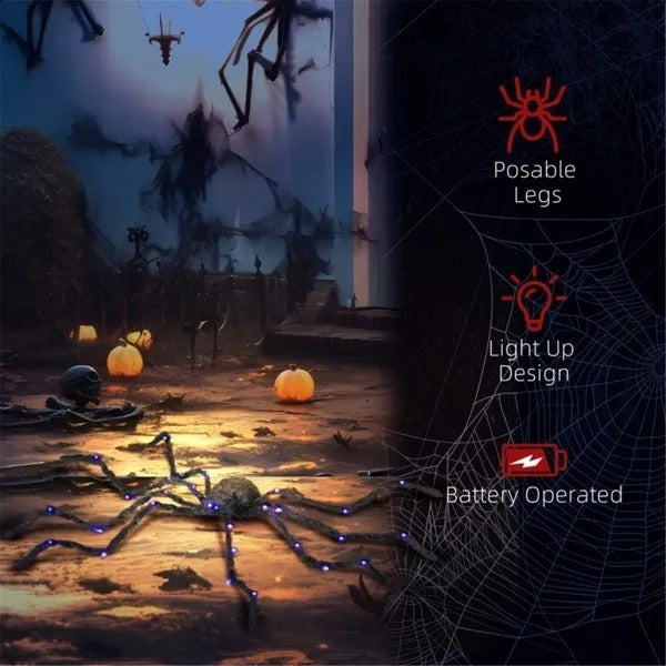Fury Spider with Purple Light-Up Eyes