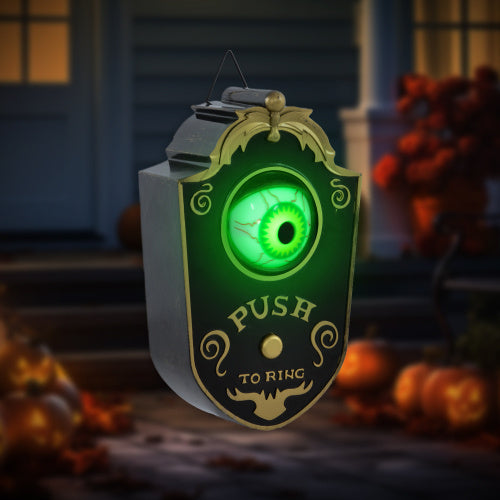 7.1in Animatronic Doorbell Halloween Decor