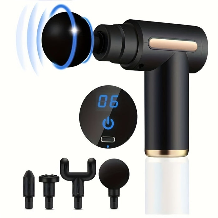 Portable Mini Fascia Gun – USB Rechargeable Muscle Relaxer Massage Gun