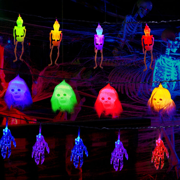 3-Pack Colorful Halloween String Lights 24ft