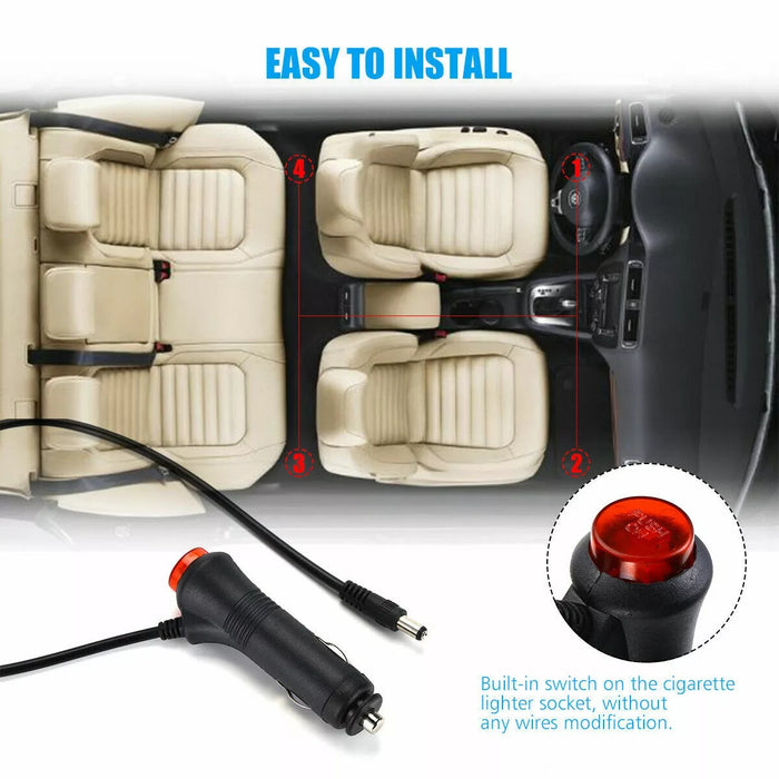 RGB LED Car Interior Strip Lights – USB Ambient Footwell Lamp with Remote & Music Sync