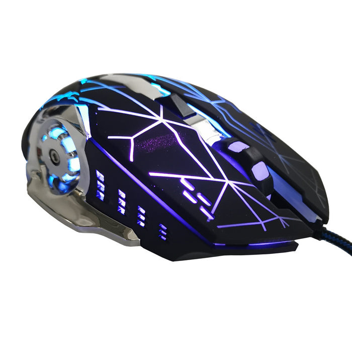 Wired Gaming Mouse 5500DPI – 7-Button RGB LED USB Optical Mouse