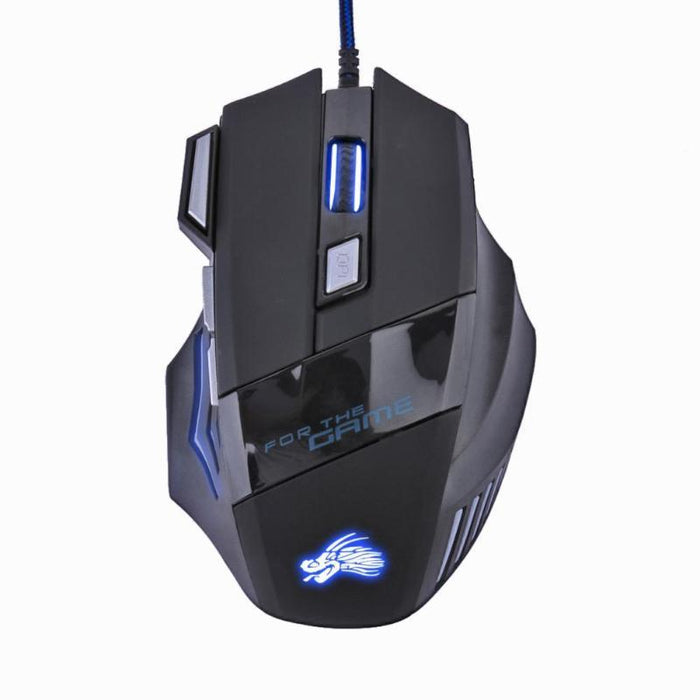 Wired Gaming Mouse 5500DPI – 7-Button RGB LED USB Optical Mouse