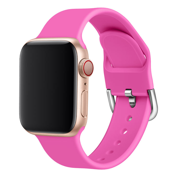 Solid Color Silicone Watch Strap with Durable Buckle – Comfortable & Stylish Replacement Band