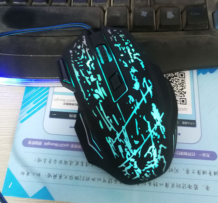 Wired Gaming Mouse 5500DPI – 7-Button RGB LED USB Optical Mouse