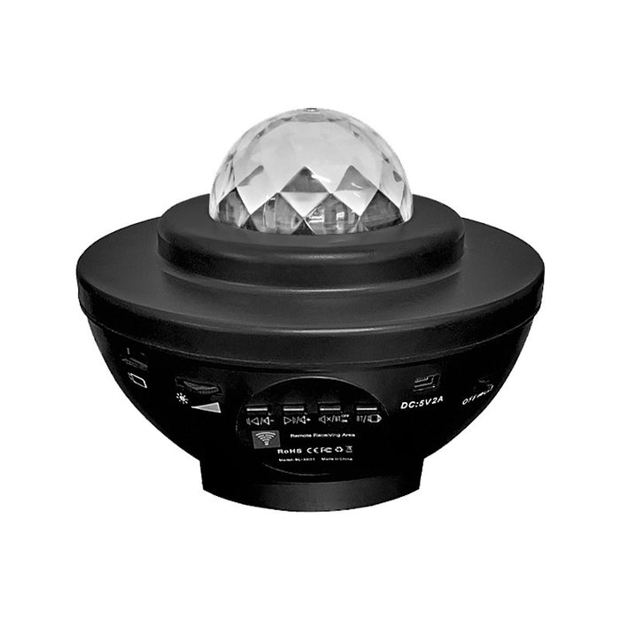 USB Starlight Music Projector – 360° Rotating LED Starry Sky with Bluetooth & Remote Control