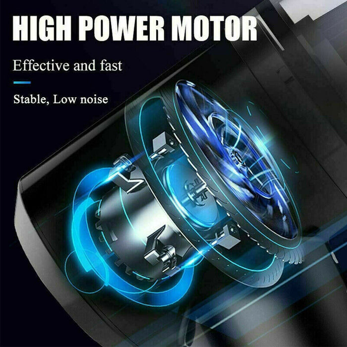 High-Power Cordless Portable Car Vacuum Cleaner Rechargeable Handheld for Easy Cleaning of Car, Home & Small Spaces