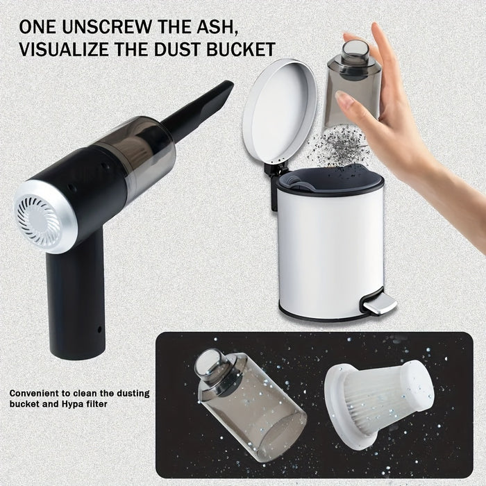 High-Power Cordless Portable Car Vacuum Cleaner Rechargeable Handheld for Easy Cleaning of Car, Home & Small Spaces