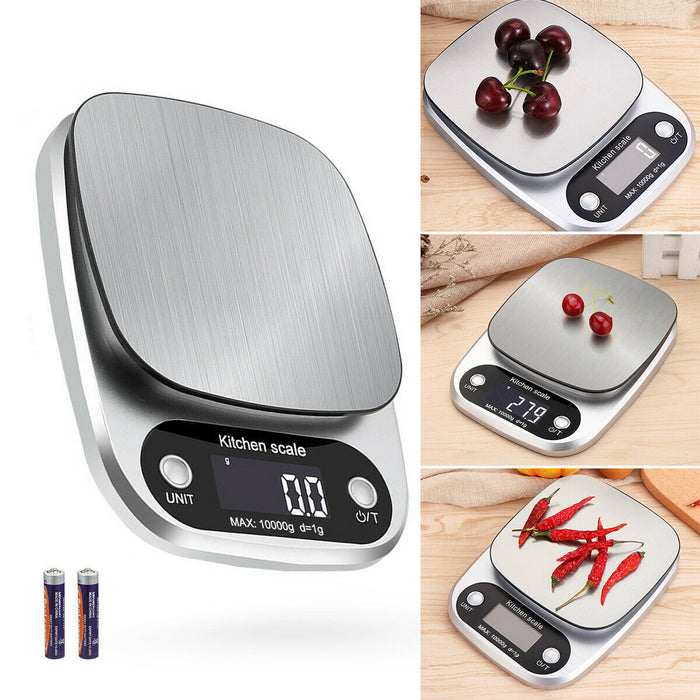 Precision Digital Kitchen Scale – Multifunction 22lbs/1g Stainless Steel Food & Diet Weighing Scale