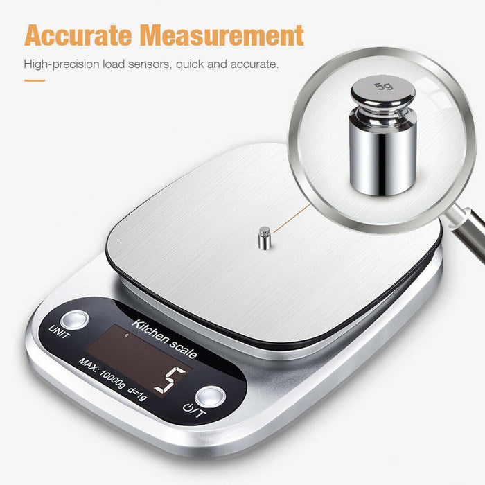 Precision Digital Kitchen Scale – Multifunction 22lbs/1g Stainless Steel Food & Diet Weighing Scale