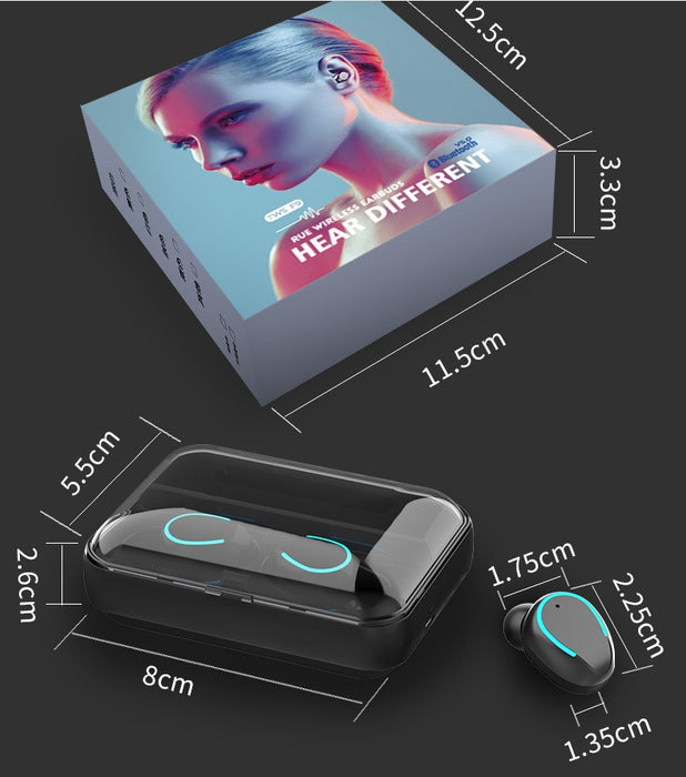 2-in-1 Bluetooth Earbuds with Charging Case & Phone Stand – Wireless & Multifunctional