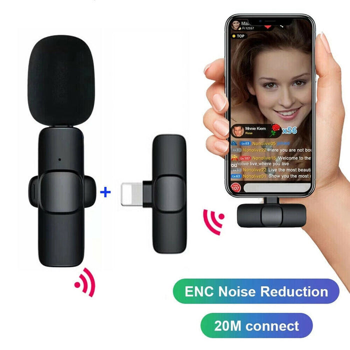 Wireless Lavalier Microphone for iPhone & iPad – Ideal for Vlogs & Podcasts