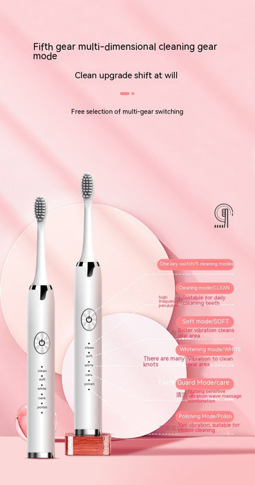 Rechargeable Waterproof Electric Toothbrush – Powerful, Deep Clean Smile