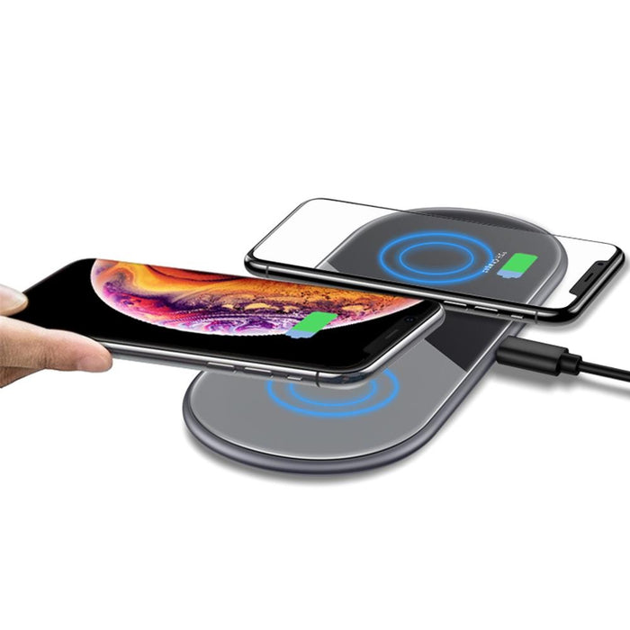 Premium 15W Metal Wireless Charger – Fast Charging Pad with Tempered Glass & Aluminum Alloy Design