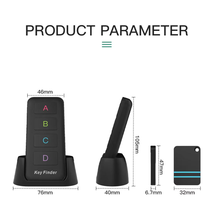 Wireless Key Finder RF Key Locator Pet Tracker Wallet Tracker Remote Control 1 RF Transmitter 4 Receiver