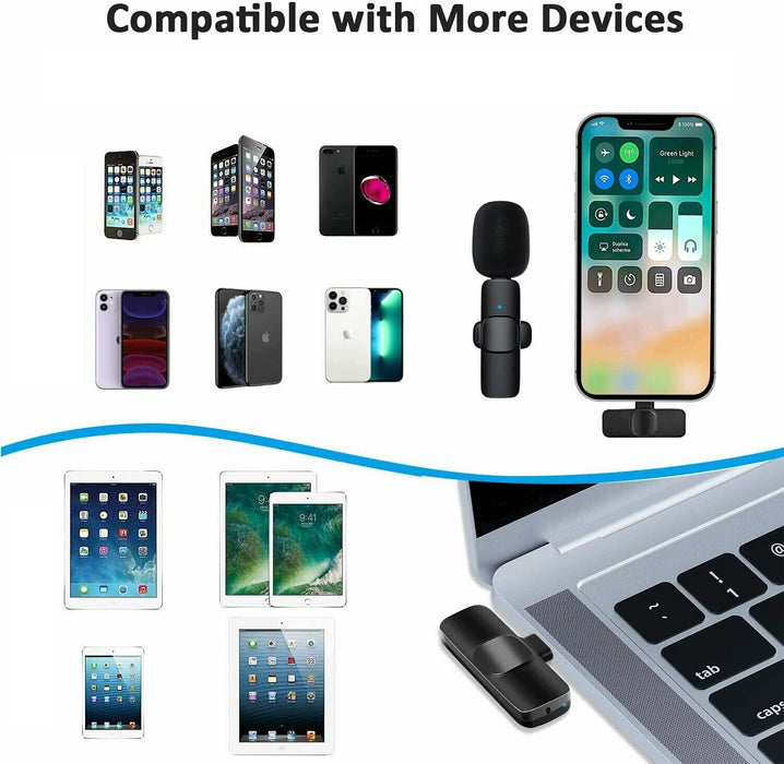 Wireless Lavalier Microphone for iPhone & iPad – Ideal for Vlogs & Podcasts