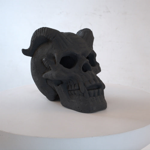 Refractory Materials Fireproof Imitated Human Fire Pit Skulls Gas Log For NG, LP Wood Fireplace, Firepit, Campfire, Halloween Decor, BBQ