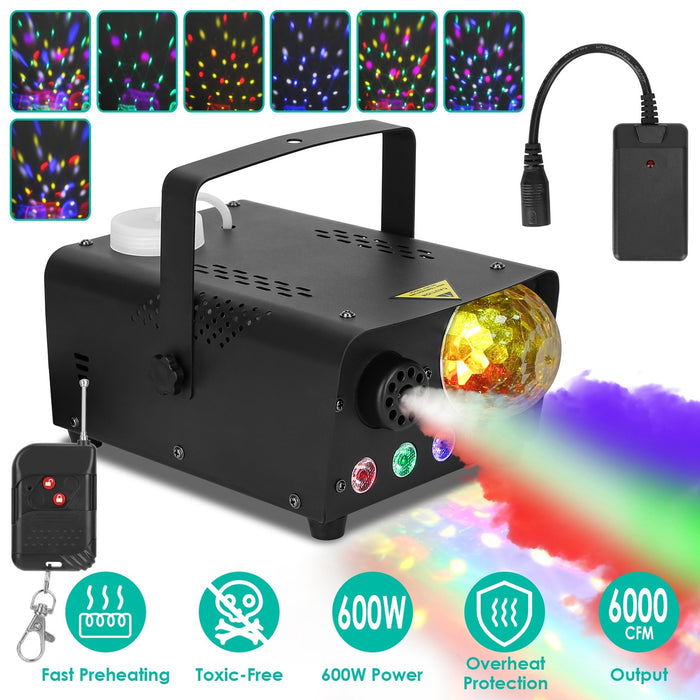 600W Fog Machine with Disco RGB Lights