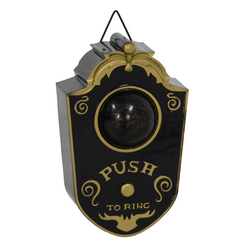 HOMCOM 7.1 Halloween Decoration, Animatronic Doorbell With Simulation Light-up Eyeball, Sound And Motion Activated Animated Prop W  Piercing Doorbell Sound