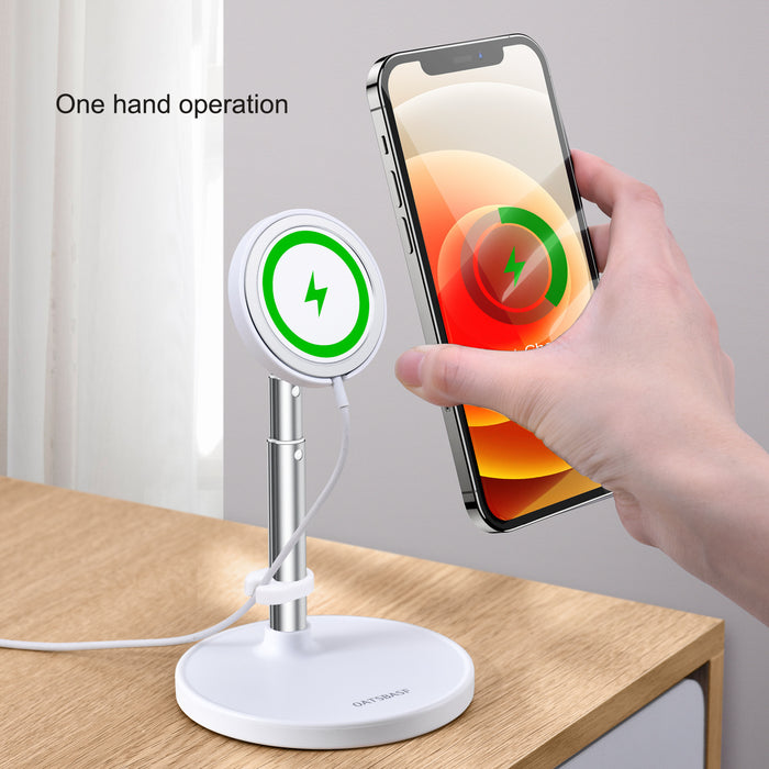 Magnetic Wireless Charger Stand – Adjustable, Telescopic & Fast Charging Dock