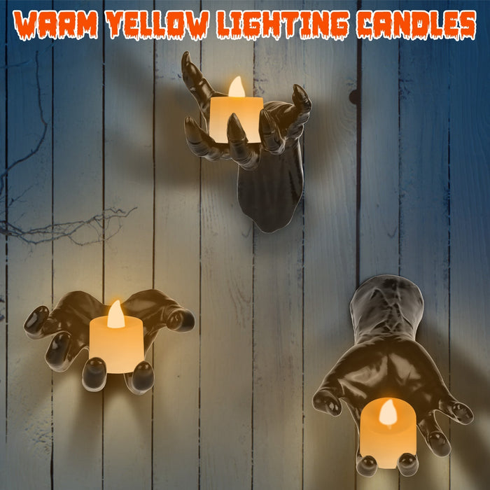 3-Piece Creepy Hands Halloween Wall Decor