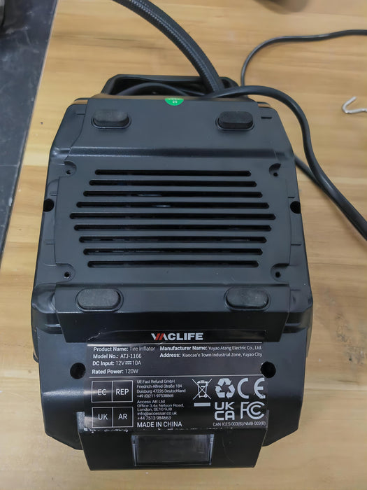 VacLife 12V Portable Air Compressor – Digital Tire Inflator with LED Light for Cars, Bikes & Inflatables