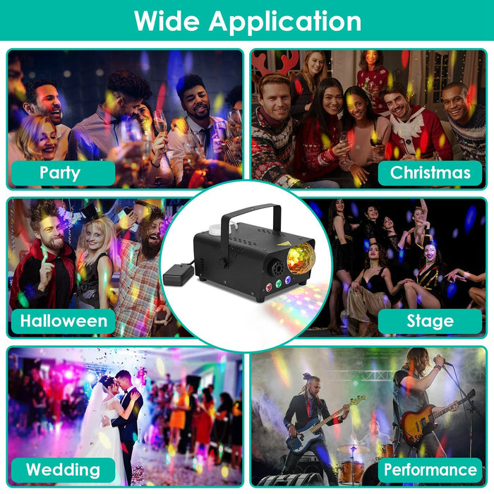 600W Fog Machine with Disco RGB Lights