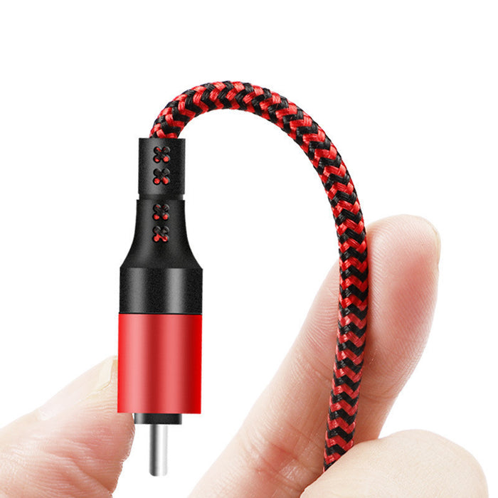 5-in-1 Fast Charging Braided Data Cable – Multi-Device USB Type-C Charger (3A Max, 1.2M)