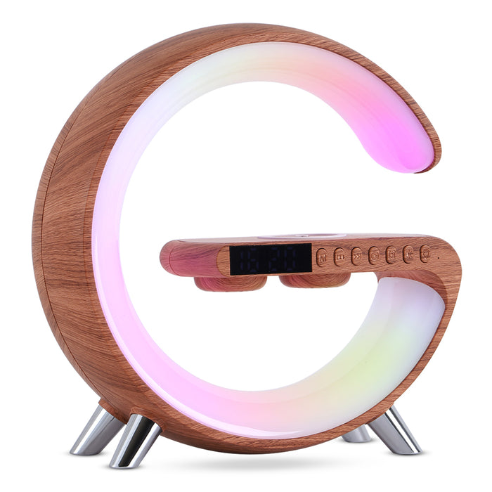 G Shaped LED Lamp Bluetooth Speake Wireless Charger Atmosphere Lamp App Control For Bedroom Home Decor