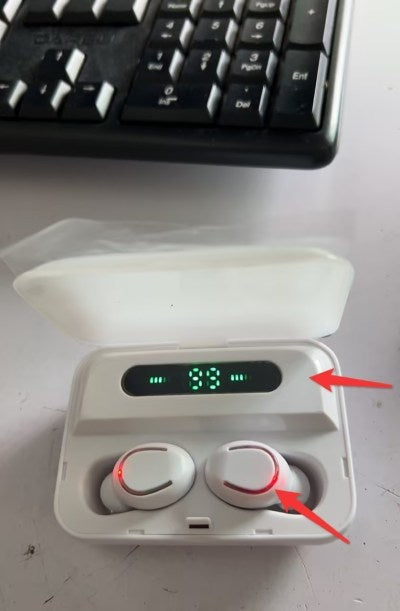 2-in-1 Bluetooth Earbuds with Charging Case & Phone Stand – Wireless & Multifunctional