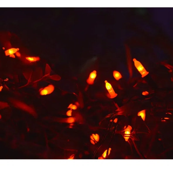 300 LED Halloween Mini String Lights, 99ft Orange Fairy Lights