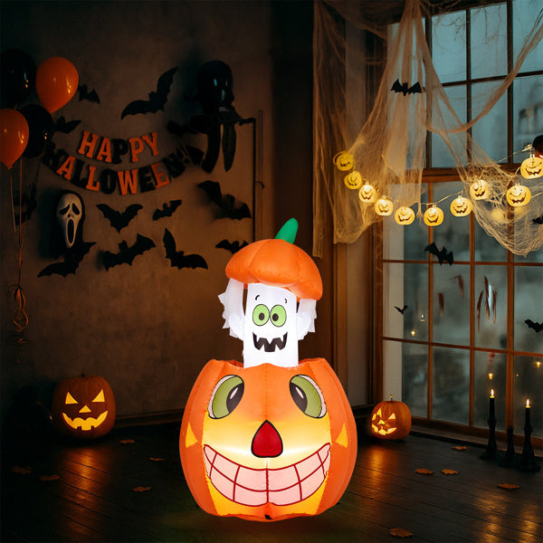 2.8ft Animated Pumpkin Ghost Inflatable