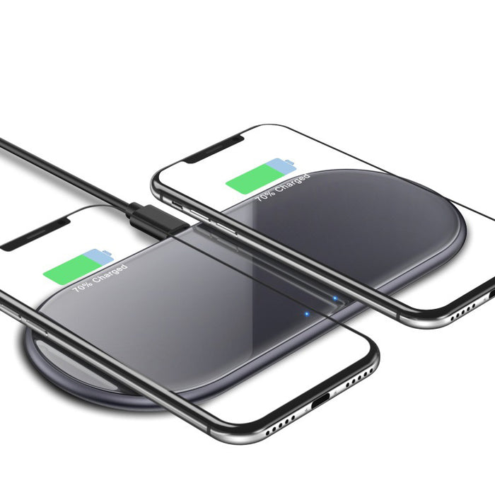 Premium 15W Metal Wireless Charger – Fast Charging Pad with Tempered Glass & Aluminum Alloy Design