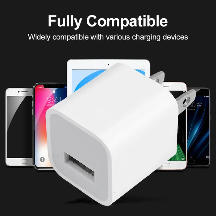 USB Wall Charger Cube Block Adapter Fast Charging For iPhone 14 13 12 11 Pro Max Mini XR XS X 8 7 6 Plus iPad Travel Accessories