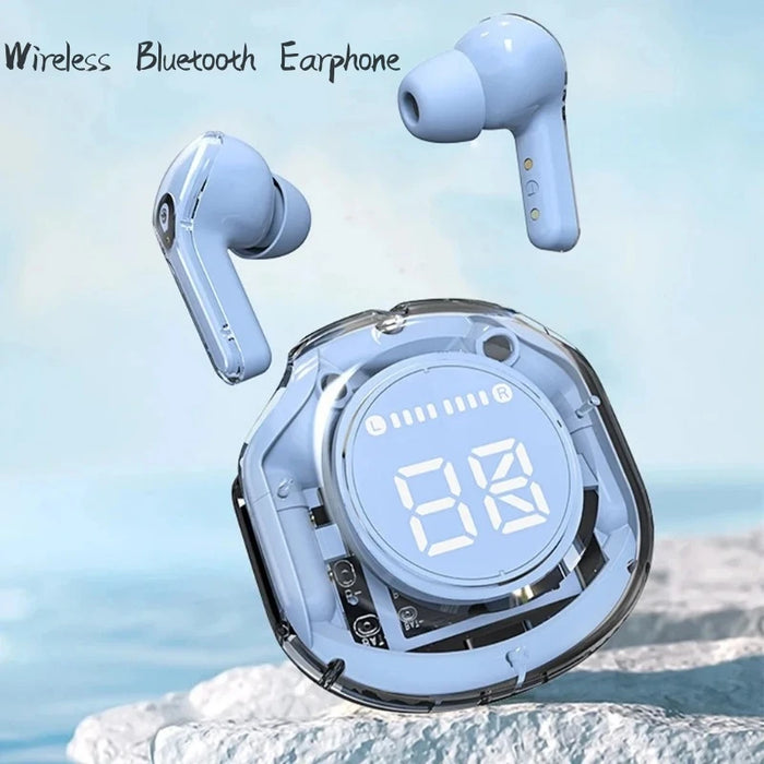 TWS Air39 Wireless Bluetooth Earphones – Transparent HiFi Stereo Sound with LED Power Display