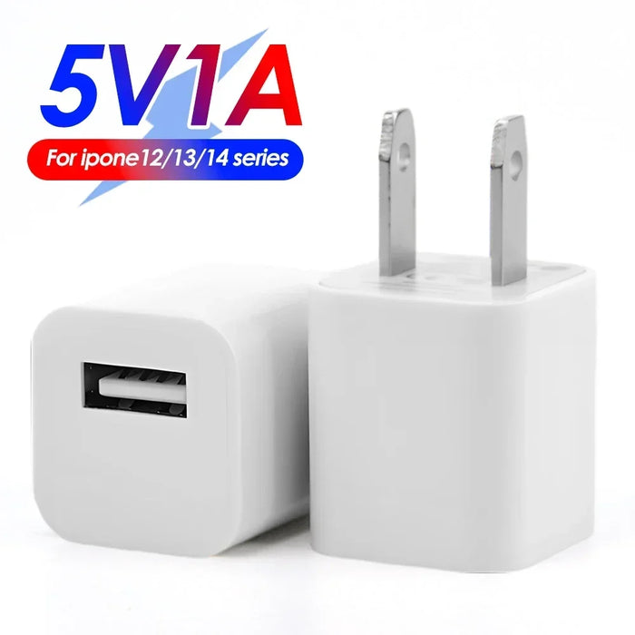 USB Wall Charger Cube Block Adapter Fast Charging For iPhone 14 13 12 11 Pro Max Mini XR XS X 8 7 6 Plus iPad Travel Accessories