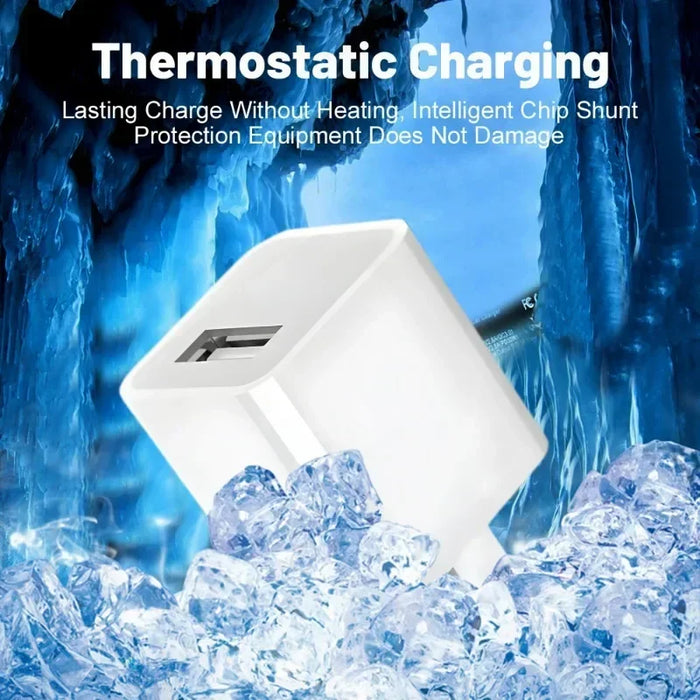 USB Wall Charger Cube Block Adapter Fast Charging For iPhone 14 13 12 11 Pro Max Mini XR XS X 8 7 6 Plus iPad Travel Accessories