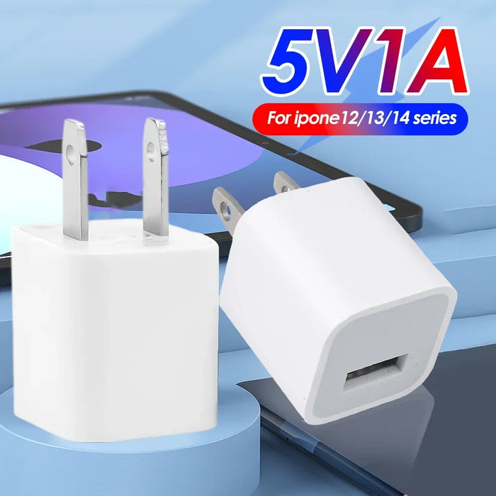 USB Wall Charger Cube Block Adapter Fast Charging For iPhone 14 13 12 11 Pro Max Mini XR XS X 8 7 6 Plus iPad Travel Accessories