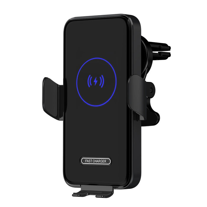15W Wireless Car Charger & Auto Clamping Phone Mount – Fast Charging Phone Holder for Cars