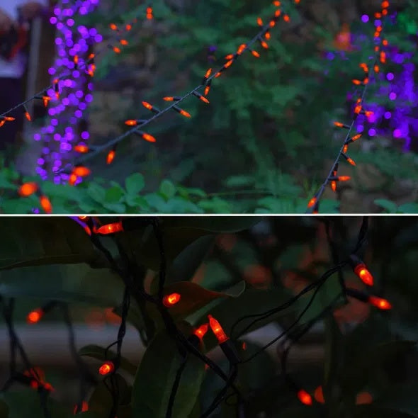 300 LED Halloween Mini String Lights, 99ft Orange Fairy Lights
