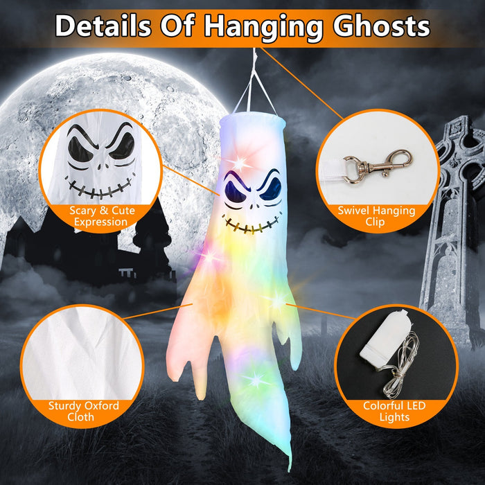4-Piece Ghost Windsocks Halloween Decor