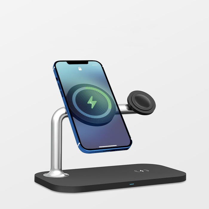 Magnetic 3-in-1 Wireless Charging Station – Fast Charge Dock for Phone, Watch & Earbuds