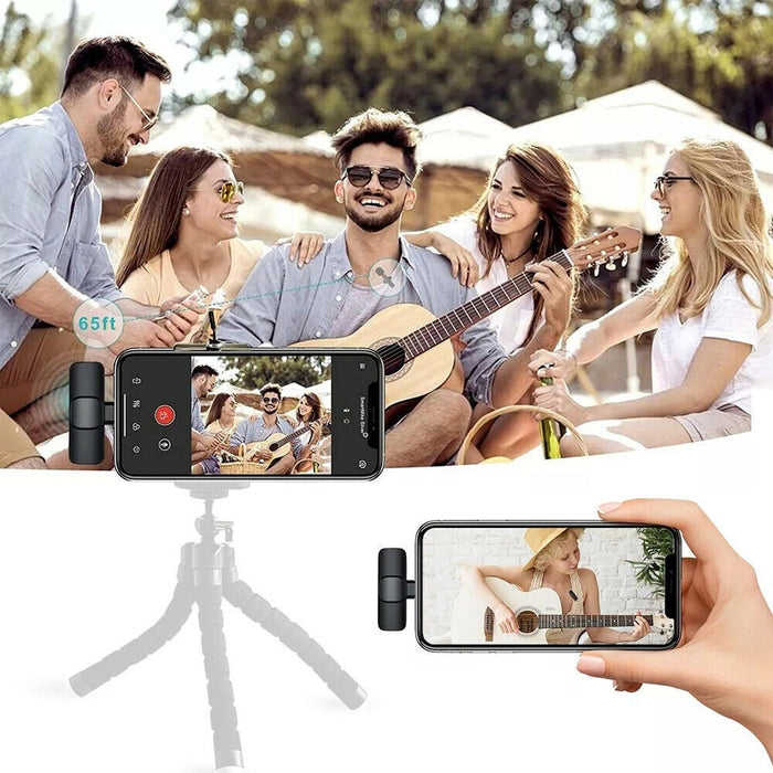 Wireless Lavalier Microphone for iPhone & iPad – Ideal for Vlogs & Podcasts