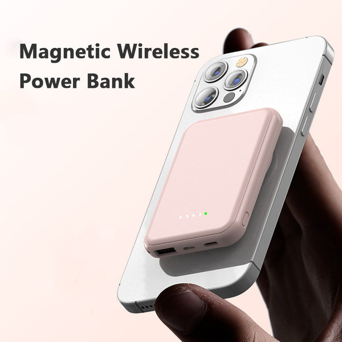 Pocket-Size Magnetic Wireless Power Bank – 10000mAh Fast Charge for Phones