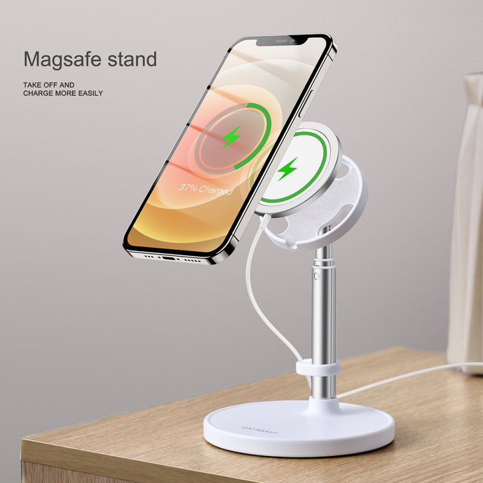Magnetic Wireless Charger Stand – Adjustable, Telescopic & Fast Charging Dock