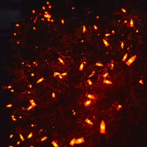 300 LED Halloween Mini String Lights, 99ft Orange Fairy Lights